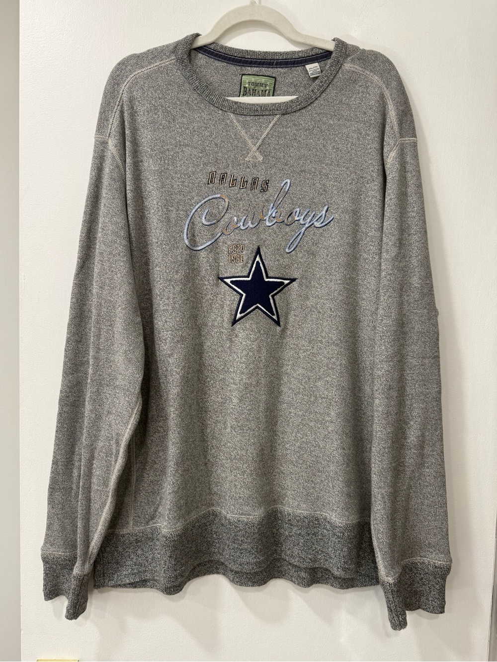 Tommy Bahama Grey Dallas Cowboys Crewneck Sweatshirt
